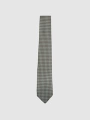 Reiss Light Green Mondello Silk Floral Print Tie - Image 1 of 5