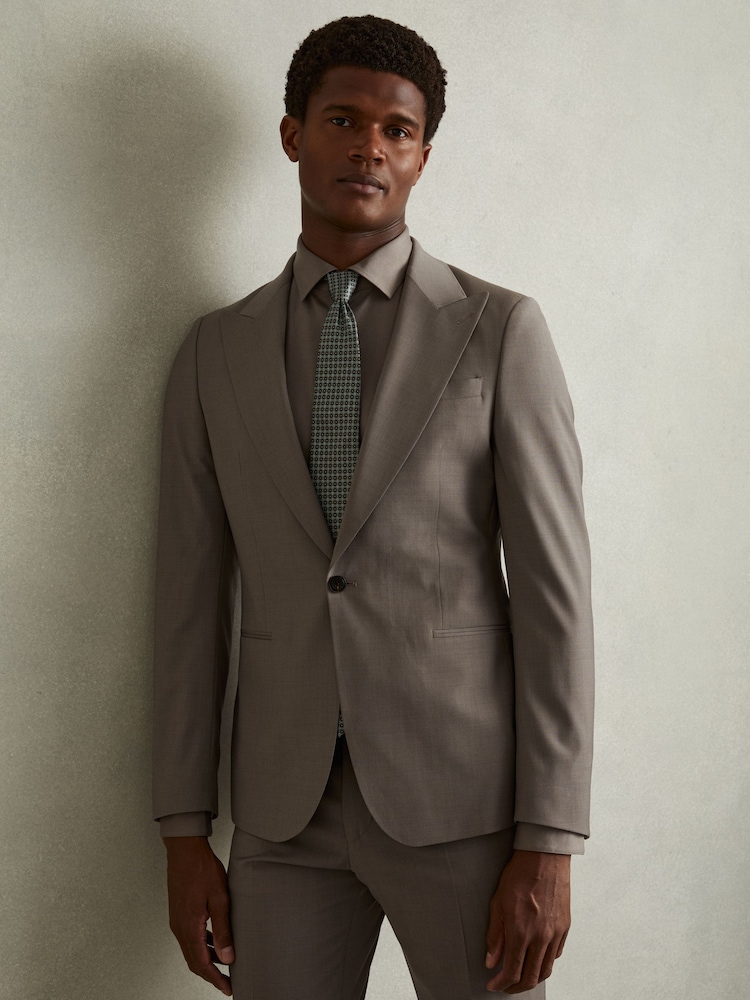 Reiss Light Green Mondello Silk Floral Print Tie - Image 2 of 5