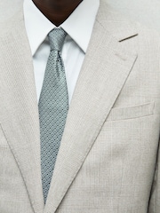 Reiss Dark Green Orta Silk Chain Pattern Tie - Image 2 of 5