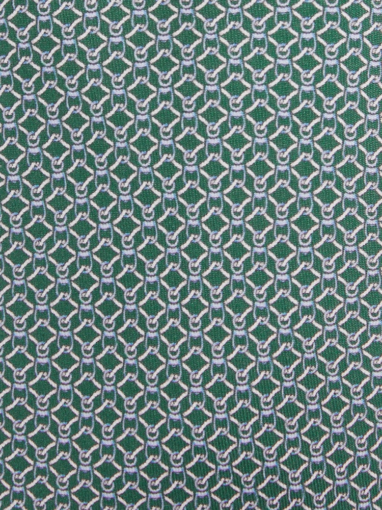 Reiss Dark Green Orta Silk Chain Pattern Tie - Image 5 of 5