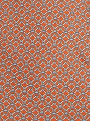 Reiss Bright Orange Orta Silk Chain Pattern Tie - Image 5 of 5