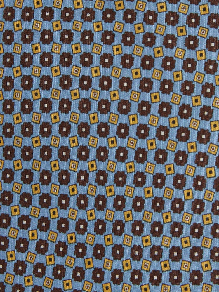 Reiss Soft Blue Mondello Silk Floral Print Tie - Image 5 of 5 Reiss Soft Blue Mondello Silk Floral Print Tie - Image 5 of 5