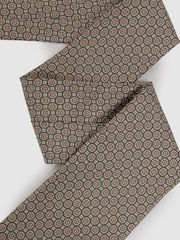 Reiss Olive Garda Silk Medallion Print Tie - Image 3 of 5