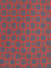 Reiss Bright Orange Aderci Silk Square Floral Tie - Image 5 of 5