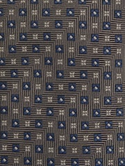 Reiss Charcoal Pelosa Silk Blend Foulard Floral Tie - Image 5 of 5