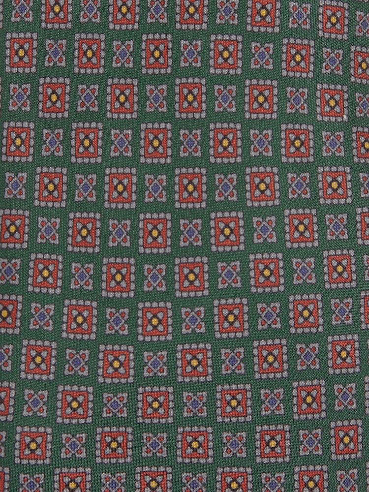 Reiss Forest Green Aderci Silk Square Floral Tie - Image 5 of 5
