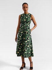 Hobbs Black 100% Cotton Tanya Dress - Image 1 of 4