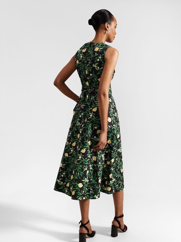 Hobbs Black 100% Cotton Tanya Dress - Image 3 of 4