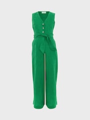 Hobbs Green 100% Linen Melodie Jumpsuit - Image 4 of 4