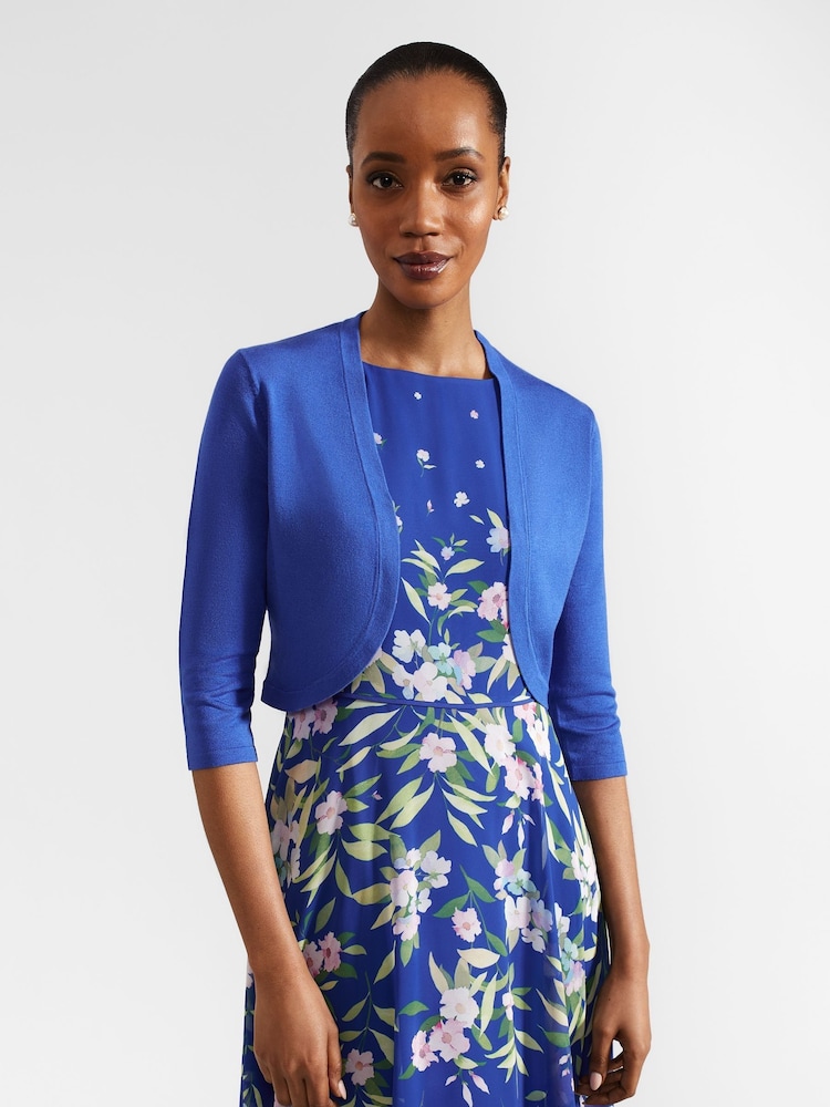 Hobbs Blue Chrome Carrie Bolero - Image 1 of 4 Hobbs Blue Chrome Carrie Bolero - Image 1 of 4