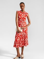 Hobbs Red Elsa Dress - Image 3 of 4