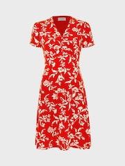 Hobbs Red Lydia Jersey Dress - Image 4 of 4