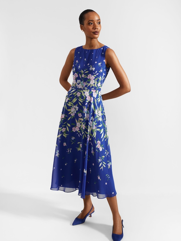 Hobbs Blue Chrome Carly Dress - Image 1 of 4