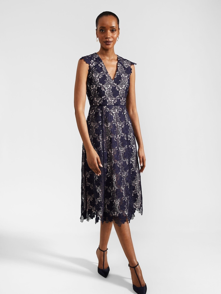 Hobbs Black Hannah Lace Dress - Image 3 of 4