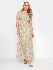 Long Tall Sally Pink Pastel Vintage Floral Wrap Maxi Dress - Image 1 of 5