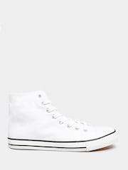 Long Tall Sally White Canvas High Top Trainers - Image 2 of 5