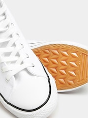 Long Tall Sally White Canvas High Top Trainers - Image 4 of 5