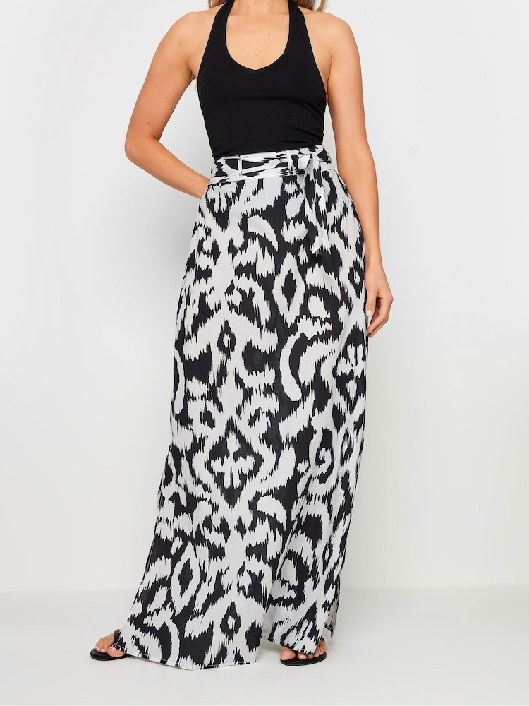 Long Tall Sally Black Abstract Maxi Skirt - Image 2 of 5