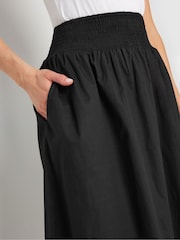 Long Tall Sally Black Shir Waist Midaxi Skirt - Image 4 of 5
