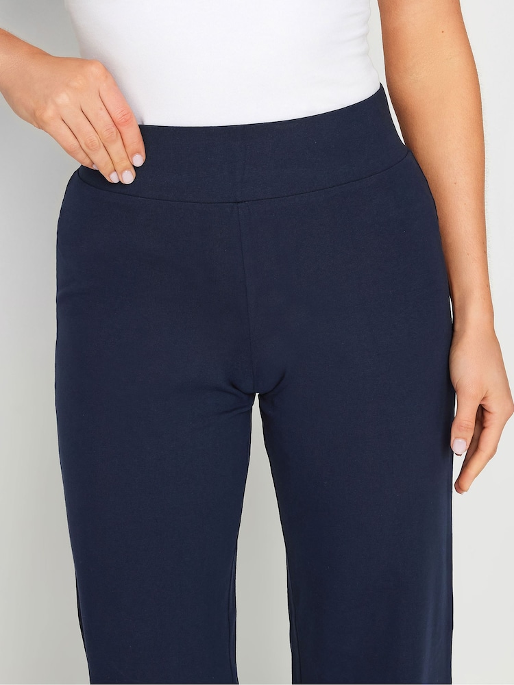 Long Tall Sally Blue Wide Leg Yoga Pants - Image 4 of 5