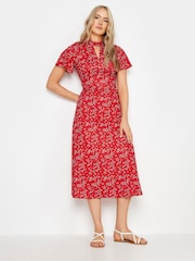 Long Tall Sally Ditsy com decote em V Midi Dress - Imagem 1 de 5