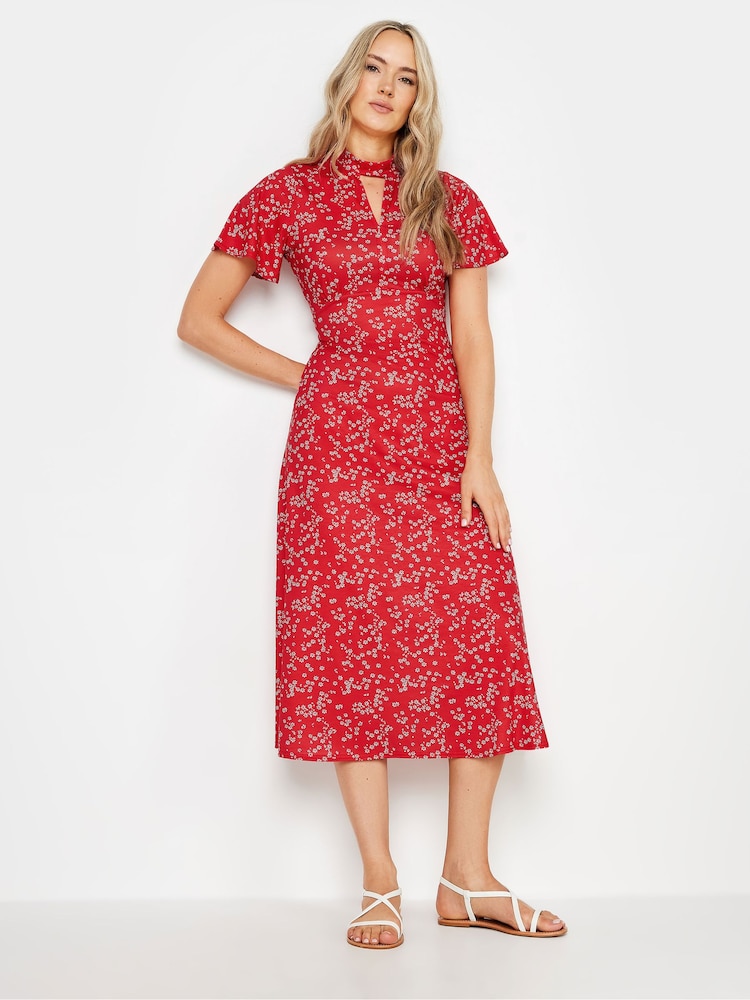 Long Tall Sally Ditsy com decote em V Midi Dress - Imagem 1 de 5