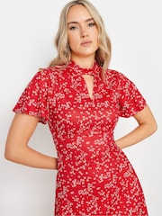 Long Tall Sally Ditsy com decote em V Midi Dress - Imagem 4 de 5