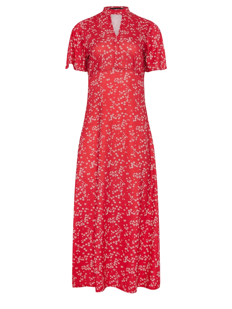 Long Tall Sally Ditsy com decote em V Midi Dress - Imagem 5 de 5