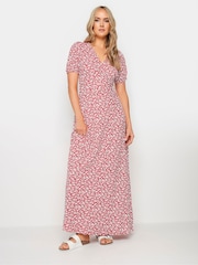 Long Tall Sally Red Ditsy Wrap Maxi Dress - Image 1 of 5