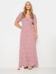 Long Tall Sally Red Ditsy Wrap Maxi Dress - Image 2 of 5