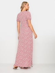 Long Tall Sally Red Ditsy Wrap Maxi Dress - Image 3 of 5