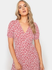 Long Tall Sally Red Ditsy Wrap Maxi Dress - Image 4 of 5