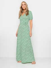 Long Tall Sally Green Ditsy Wrap Maxi Dress - Image 1 of 5