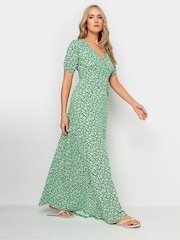 Long Tall Sally Green Ditsy Wrap Maxi Dress - Image 2 of 5