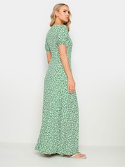 Long Tall Sally Green Ditsy Wrap Maxi Dress - Image 3 of 5