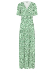 Long Tall Sally Green Ditsy Wrap Maxi Dress - Image 5 of 5