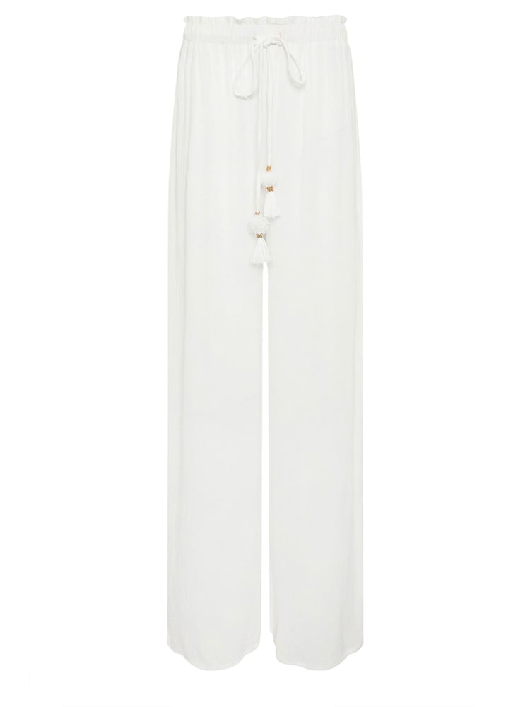 Long Tall Sally White Crinkle Trousers - Image 5 of 5