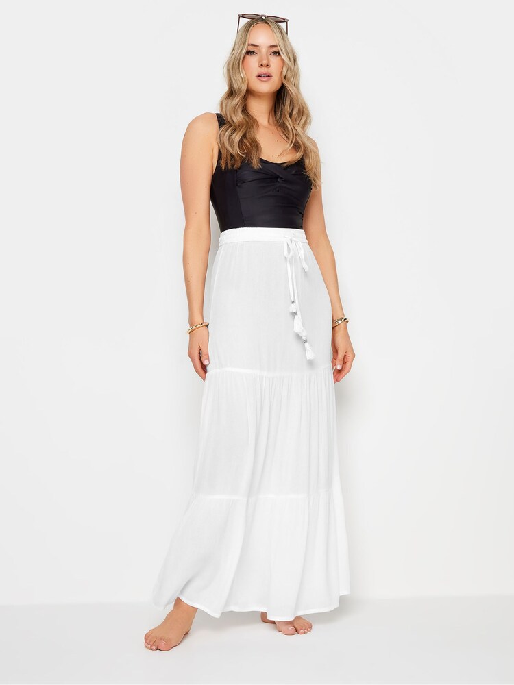Long Tall Sally White Tiered Maxi Skirt - Image 1 of 1