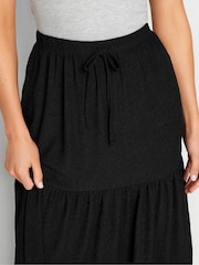 Long Tall Sally Black Crinkle Tiered Skirt - Image 5 of 6
