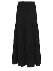 Long Tall Sally Black Crinkle Tiered Skirt - Image 6 of 6