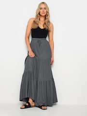 Long Tall Sally Grey Crinkle Tiered Skirt - Image 1 of 5