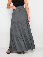 Long Tall Sally Grey Crinkle Tiered Skirt - Image 2 of 5