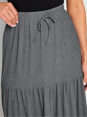Long Tall Sally Grey Crinkle Tiered Skirt - Image 4 of 5