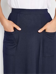 Long Tall Sally Blue Fit And Flare Skirt - Image 4 of 5