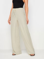 Long Tall Sally Pink Textured Wide Leg Trousers - Image 2 of 5