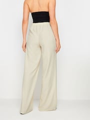 Long Tall Sally Pink Textured Wide Leg Trousers - Image 3 of 5