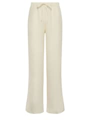 Long Tall Sally Pink Textured Wide Leg Trousers - Image 5 of 5