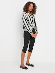 M&Co Black Cropped Bengaline Trousers - Image 4 of 5