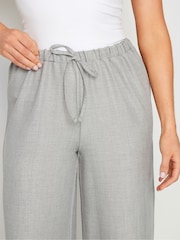 Long Tall Sally Grey Textured Wide Leg Trousers - Image 5 of 6