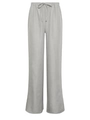 Long Tall Sally Grey Textured Wide Leg Trousers - Image 6 of 6